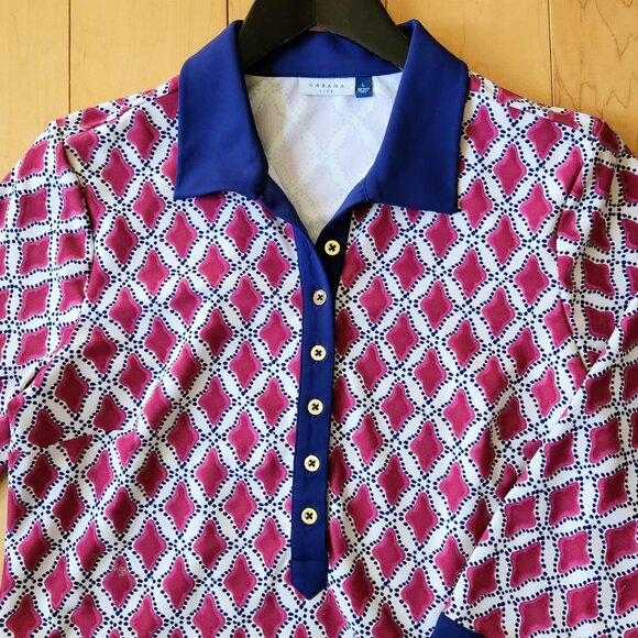 CABANA LIFE Upf 50 Rosewood Button Down Dress Blue Pink Button NEW w/o packaging - Picture 7 of 13